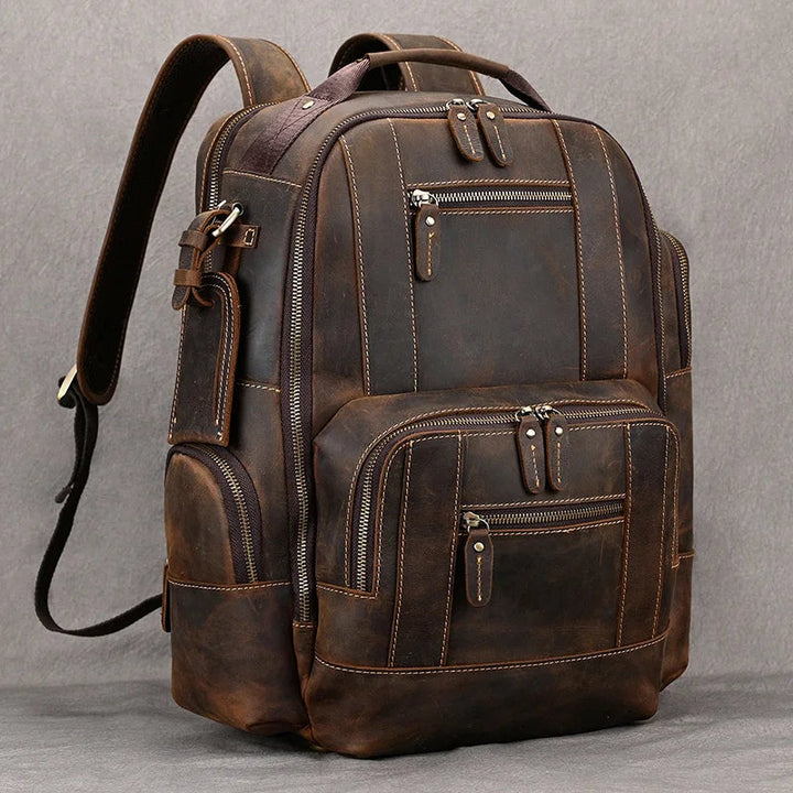 SummitCarry - Mochila De Viagem Em Couro Vintage