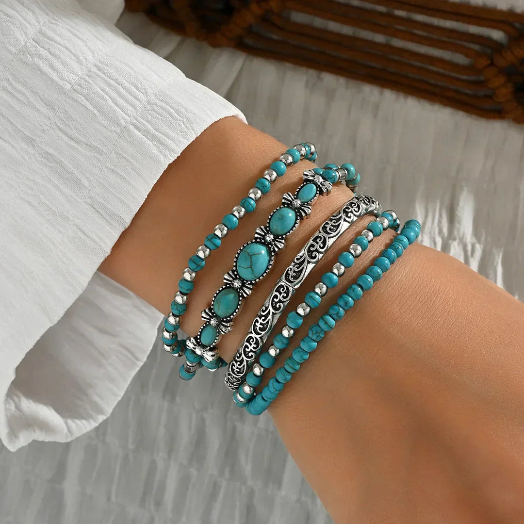 Nilay - Pulseiras Turquesa Em Estilo Boho