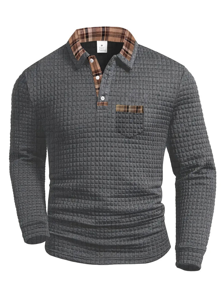 Jerard - Camisa Polo De Manga Comprida Xadrez