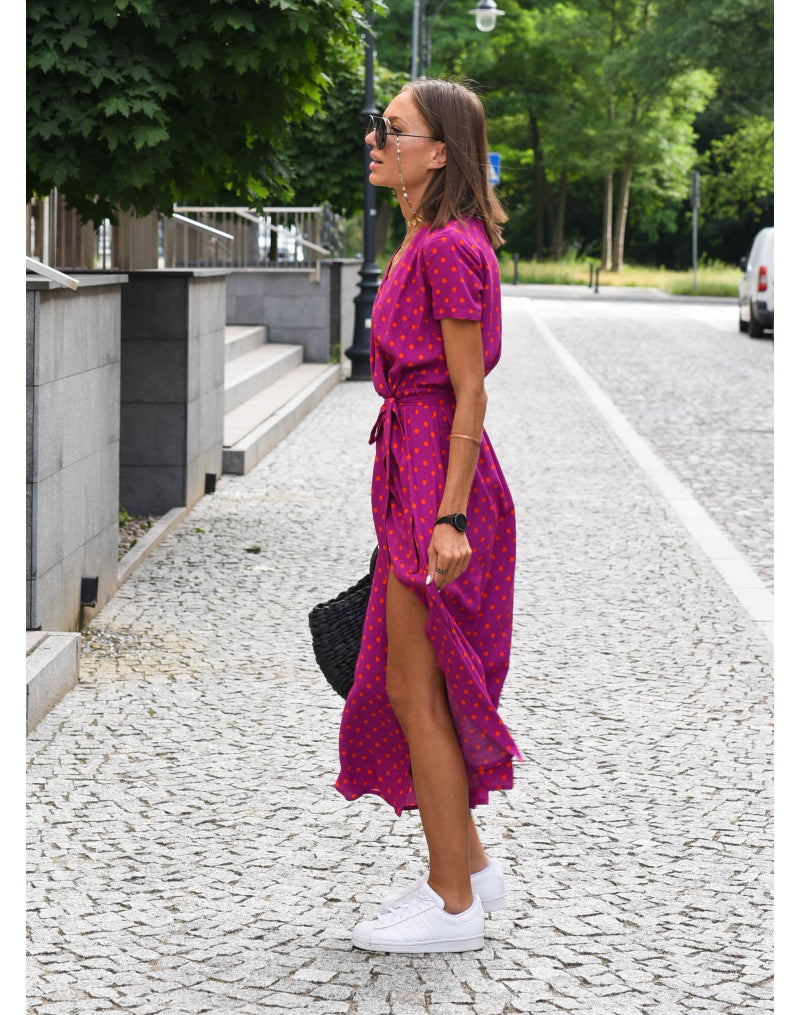 Theresita - Vestido Elegante Com Corte Envolvente