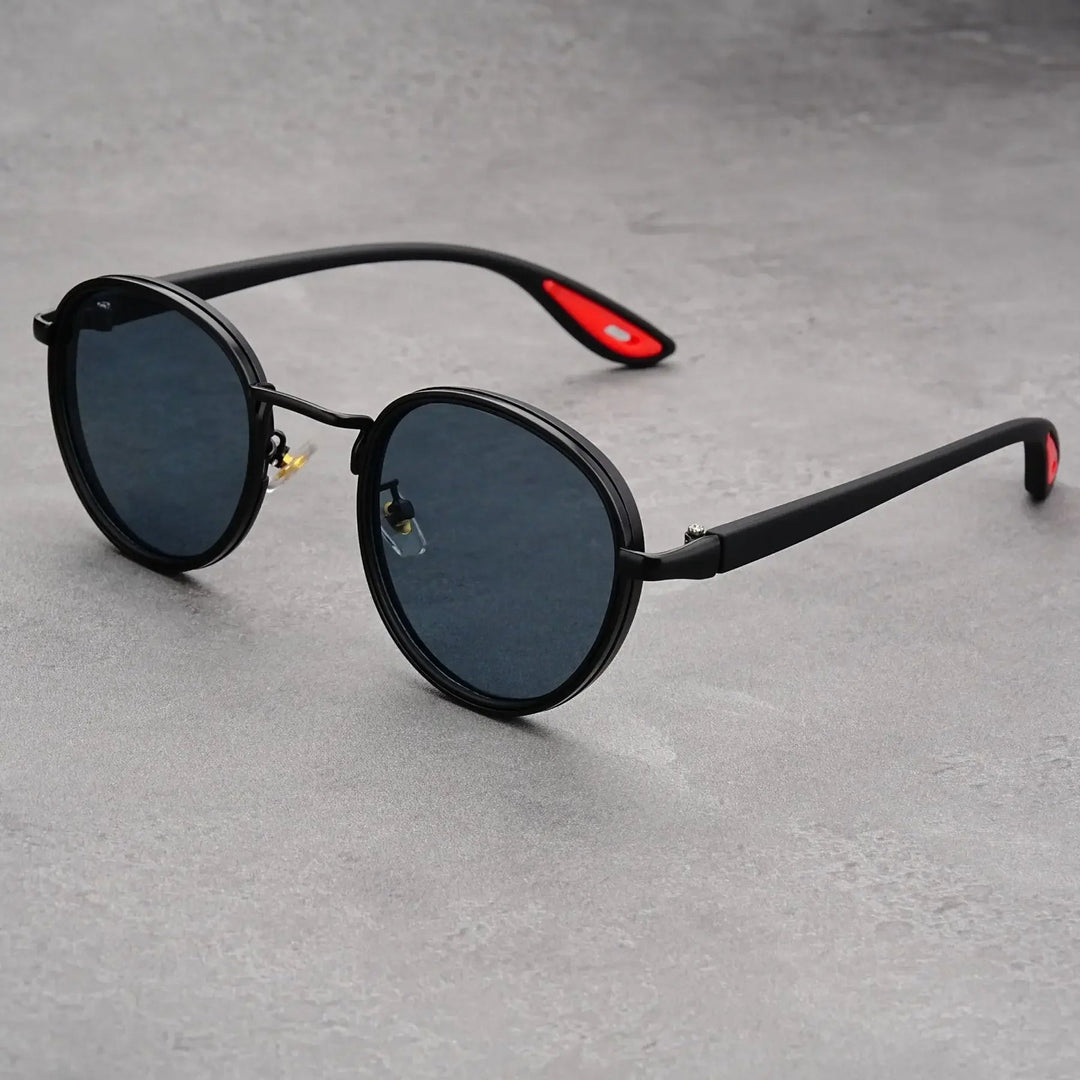 NoirGlow - Óculos de sol circulares Luxe Eclipse