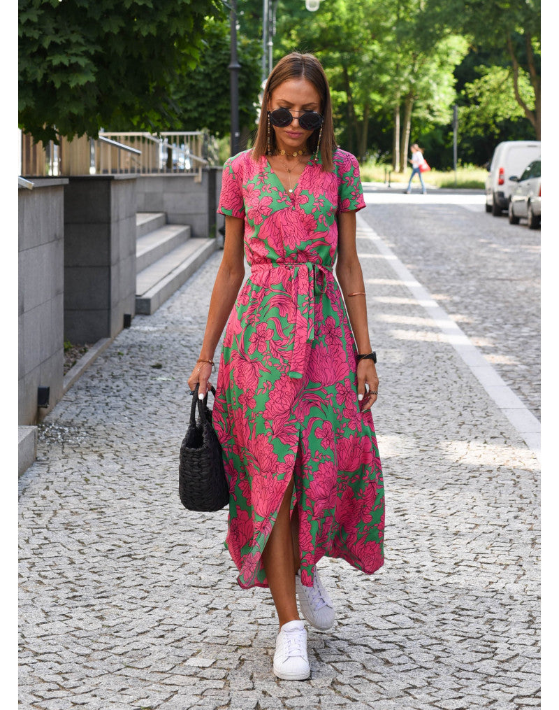 Theresita - Vestido Elegante Com Corte Envolvente