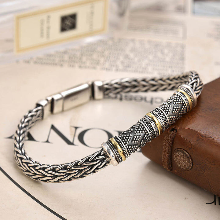 Jalair - Pulseira De Corda Em Aço Inoxidável Gravada