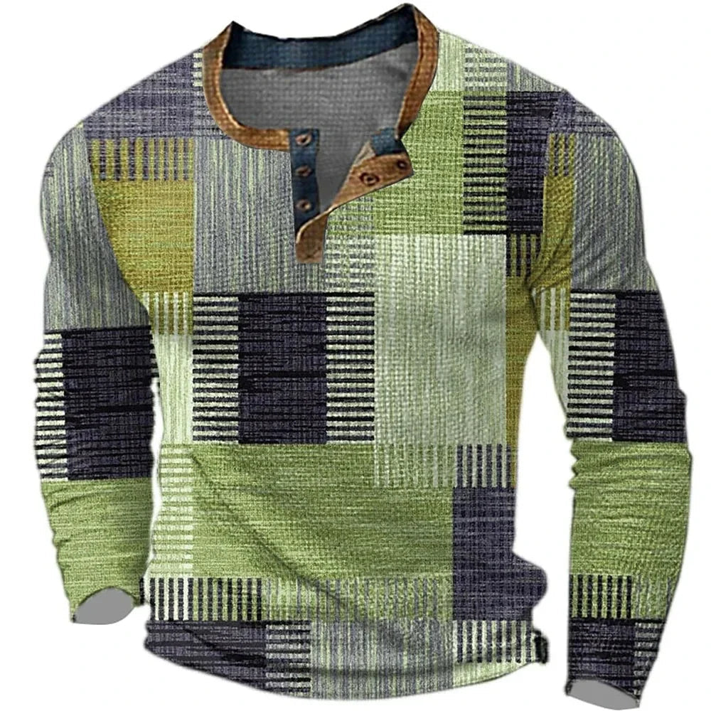 Ignazio - Camisa Henley Em Patchwork Com Blocos De Cor