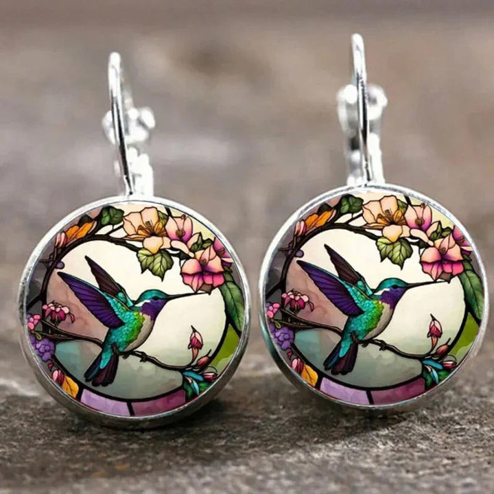 WingAura - Colar com Pingente em Forma de beija-flor com Cúpula de Vidro
