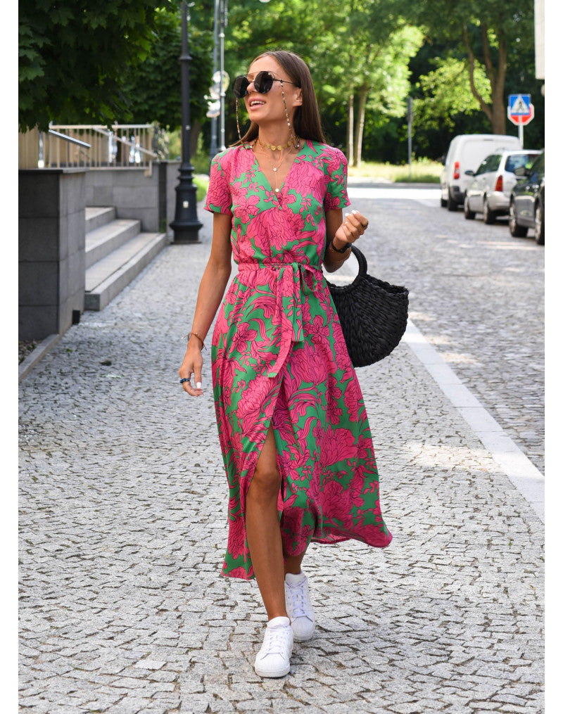 Theresita - Vestido Elegante Com Corte Envolvente