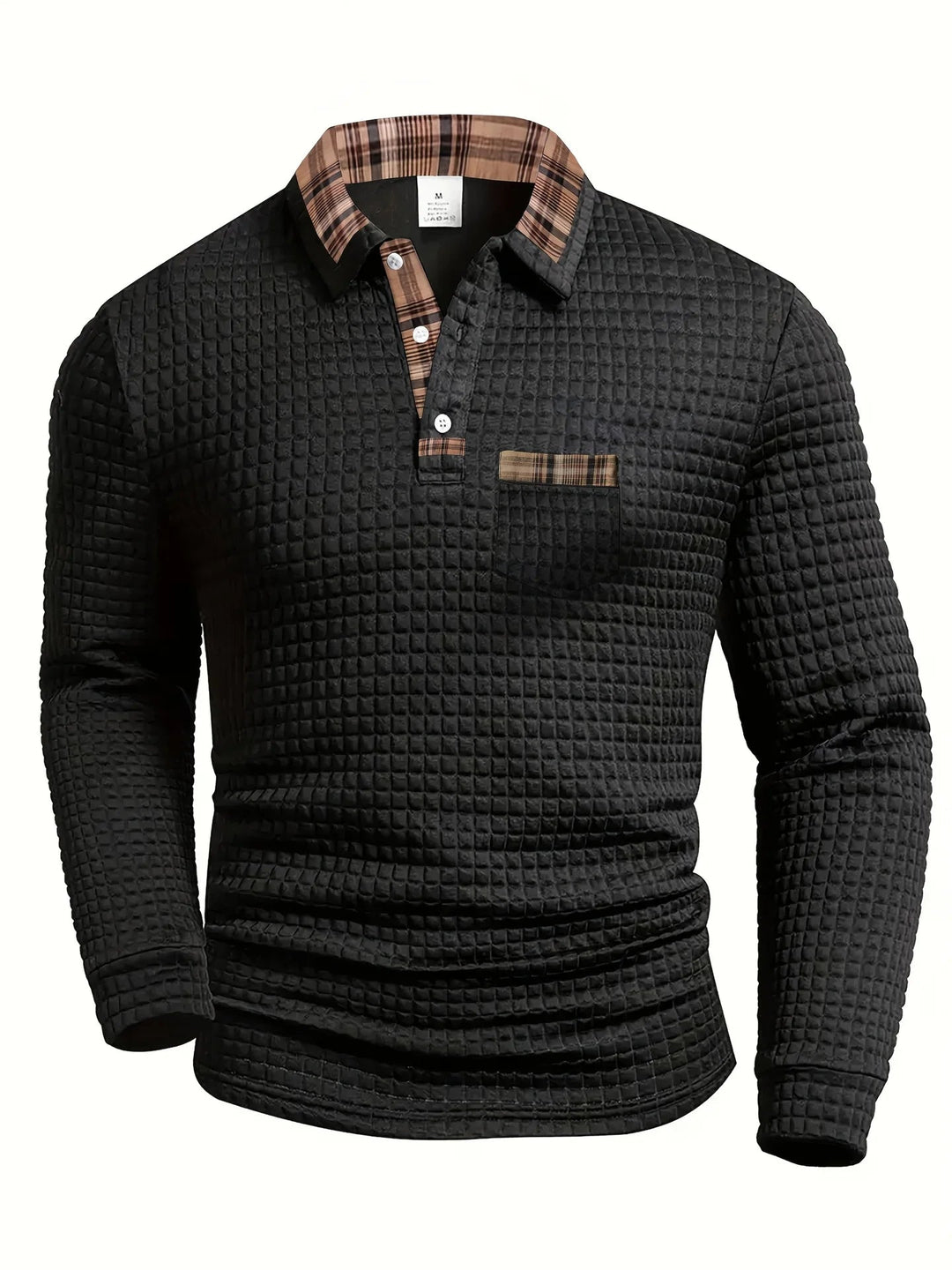 Jerard - Camisa Polo De Manga Comprida Xadrez