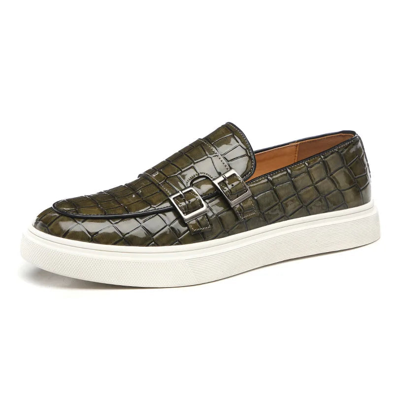 Loic - Mocassim Com Padrão De Crocodilo