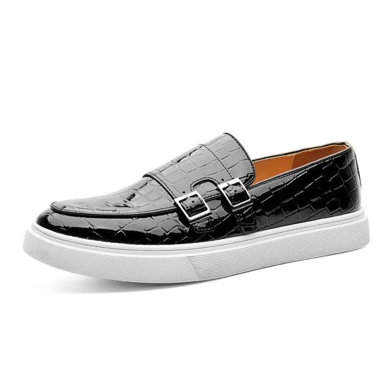 Loic - Mocassim Com Padrão De Crocodilo