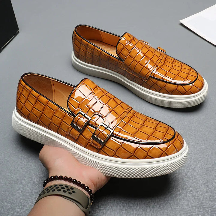 Loic - Mocassim Com Padrão De Crocodilo