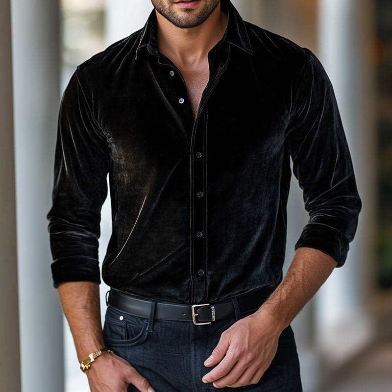 Kalana - Camisa Elegante de Manga Comprida Com Gola