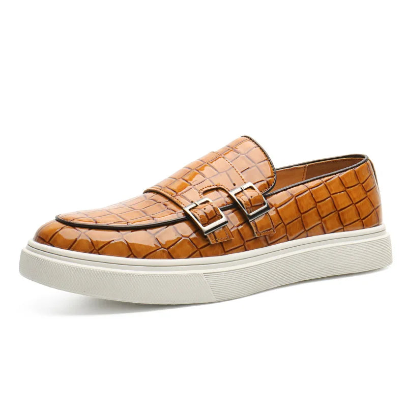 Loic - Mocassim Com Padrão De Crocodilo