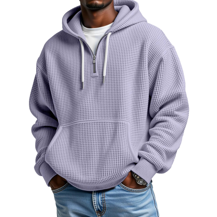 Mackenzie - Camisola Com Capuz De Manga Comprida Em Malha Tipo Waffle