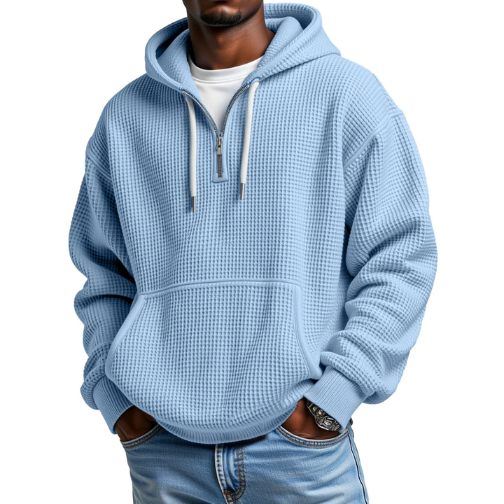 Mackenzie - Camisola Com Capuz De Manga Comprida Em Malha Tipo Waffle