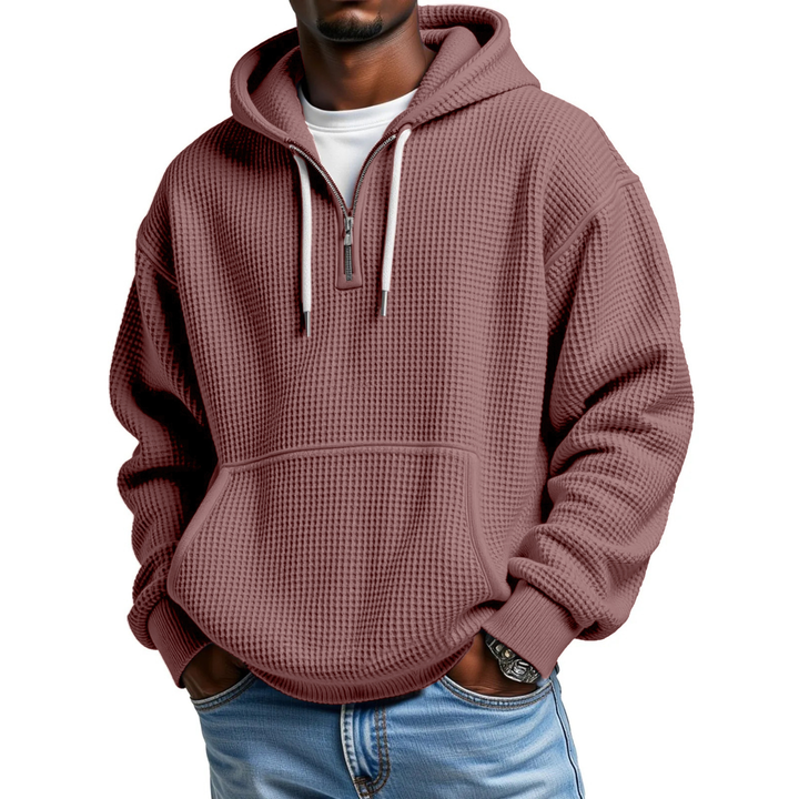 Mackenzie - Camisola Com Capuz De Manga Comprida Em Malha Tipo Waffle