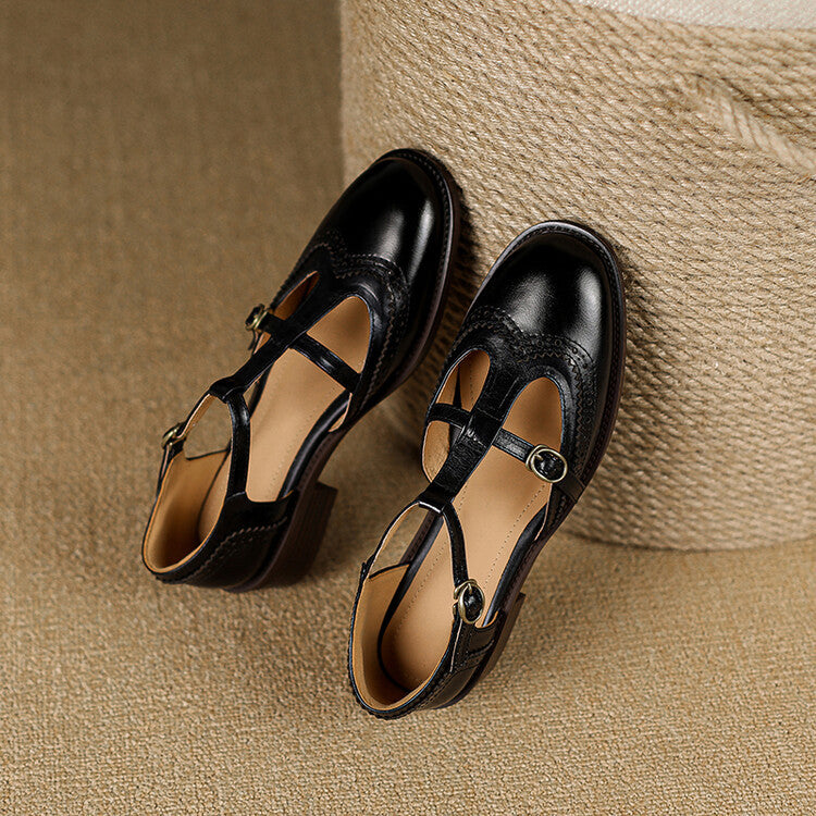 Anieka - Sapatos Mary Jane com Tiras em T