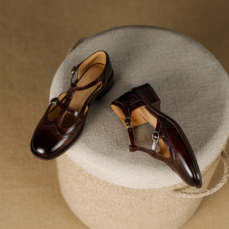 Anieka - Sapatos Mary Jane com Tiras em T