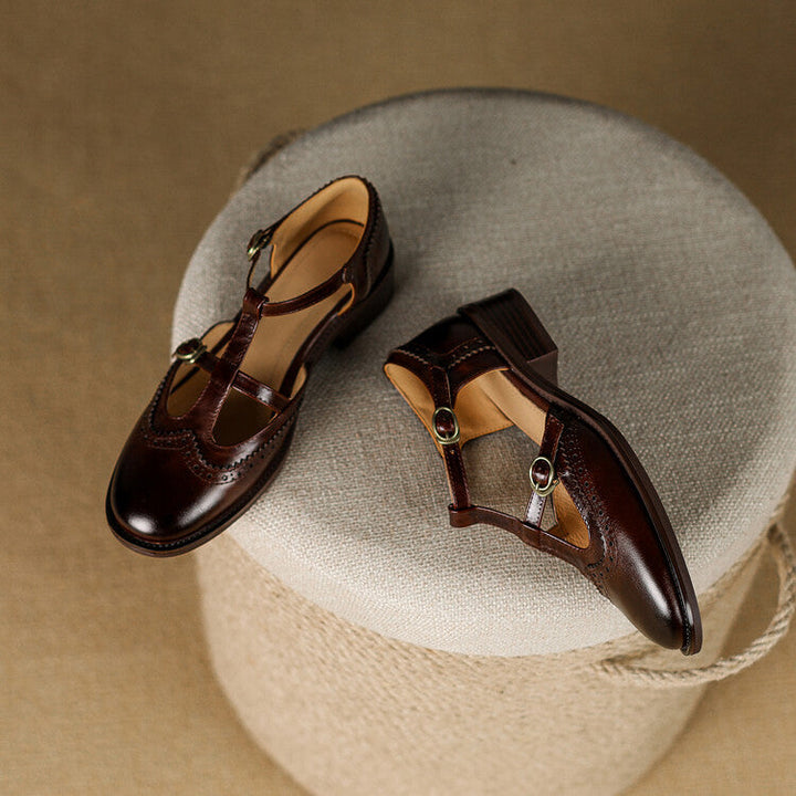 Anieka - Sapatos Mary Jane com Tiras em T