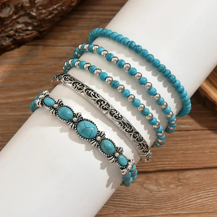 Nilay - Pulseiras Turquesa Em Estilo Boho