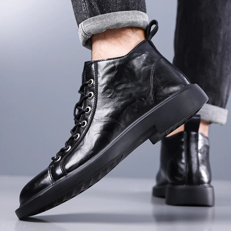 Ailton - Botas De Couro Com Atacadores