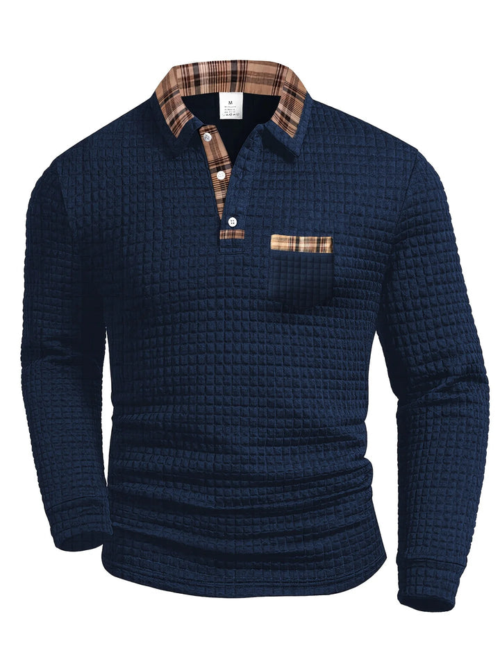 Jerard - Camisa Polo De Manga Comprida Xadrez