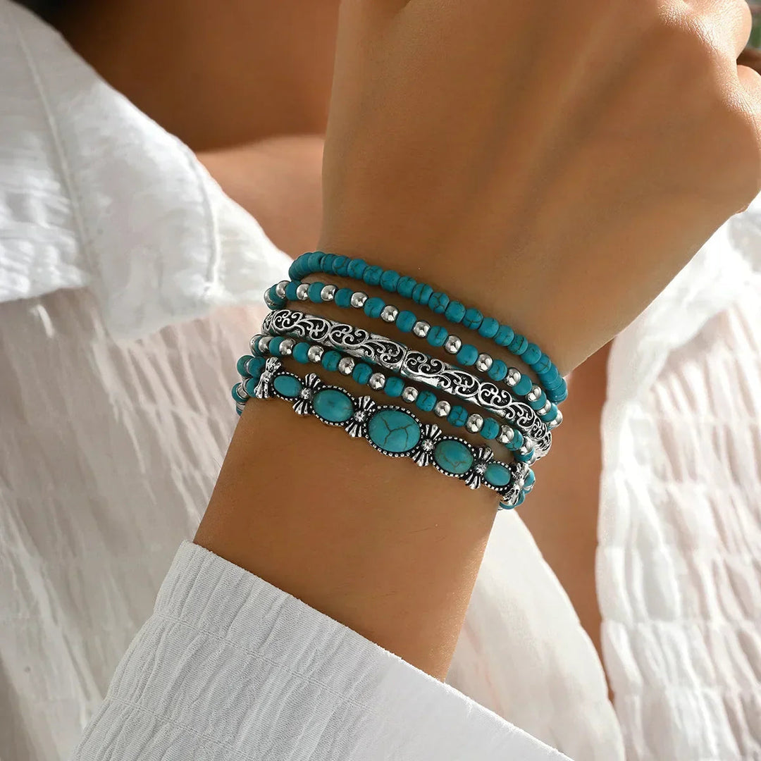 Nilay - Pulseiras Turquesa Em Estilo Boho