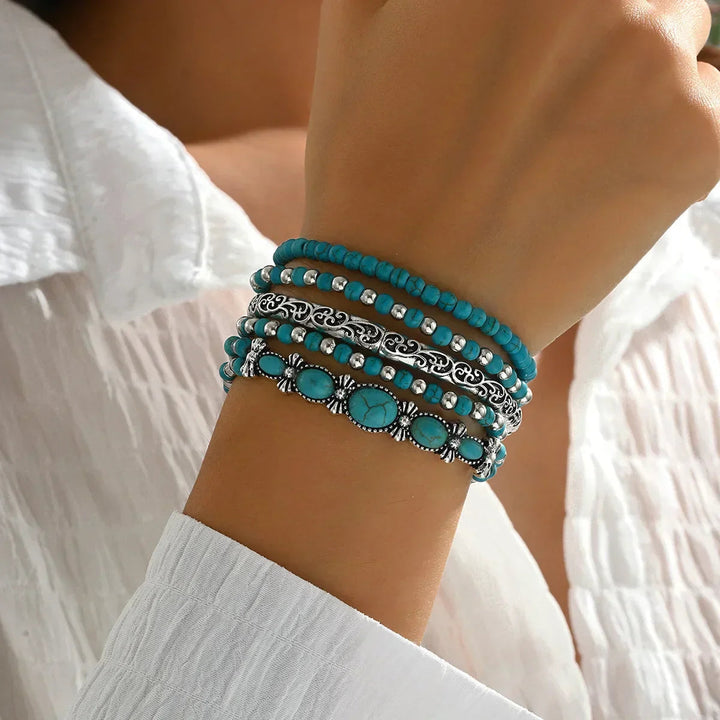 Nilay - Pulseiras Turquesa Em Estilo Boho