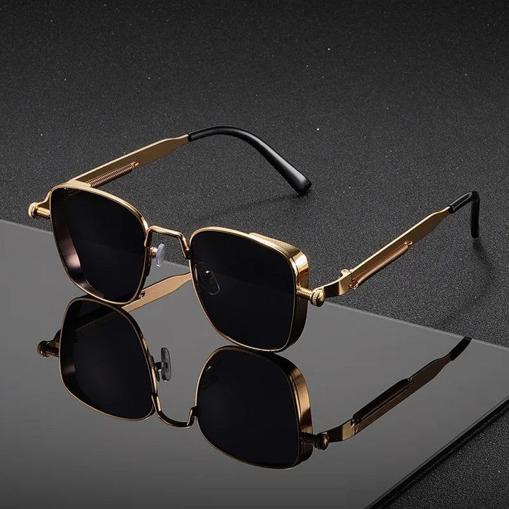 Modernglare - Óculos De Sol Quadrados Em Estilo Steampunk