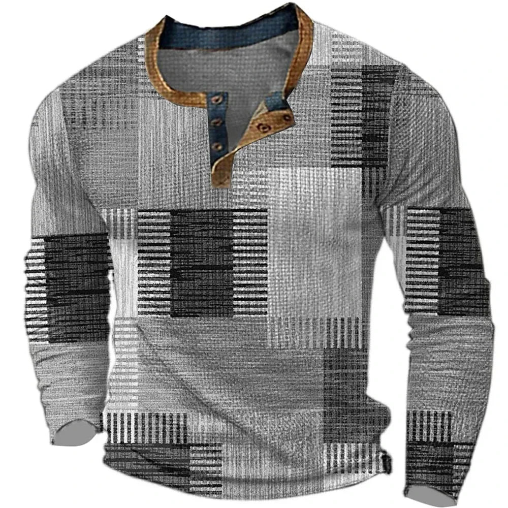 Ignazio - Camisa Henley Em Patchwork Com Blocos De Cor