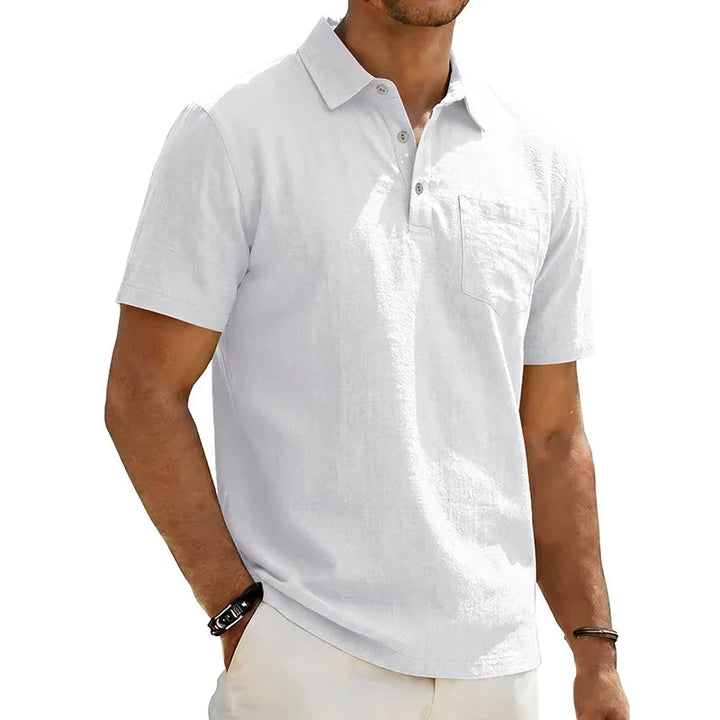 Josef - Camisa Polo De Linho De Manga Curta