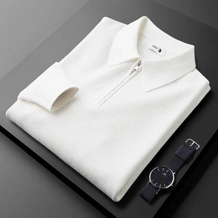 Clifford - Camisola De Malha Com Gola E Fecho De Correr De Um Quarto