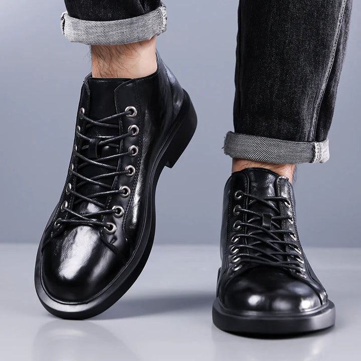 Ailton - Botas De Couro Com Atacadores