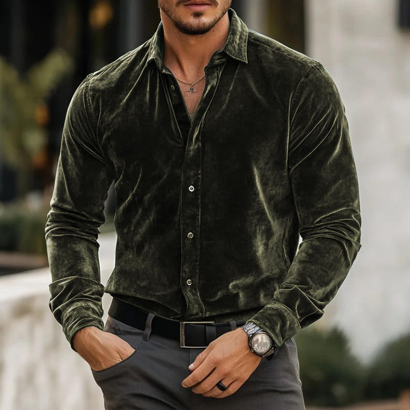 Kalana - Camisa Elegante de Manga Comprida Com Gola