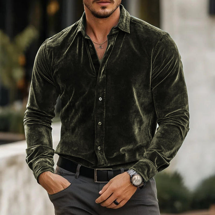 Kalana - Camisa Elegante de Manga Comprida Com Gola