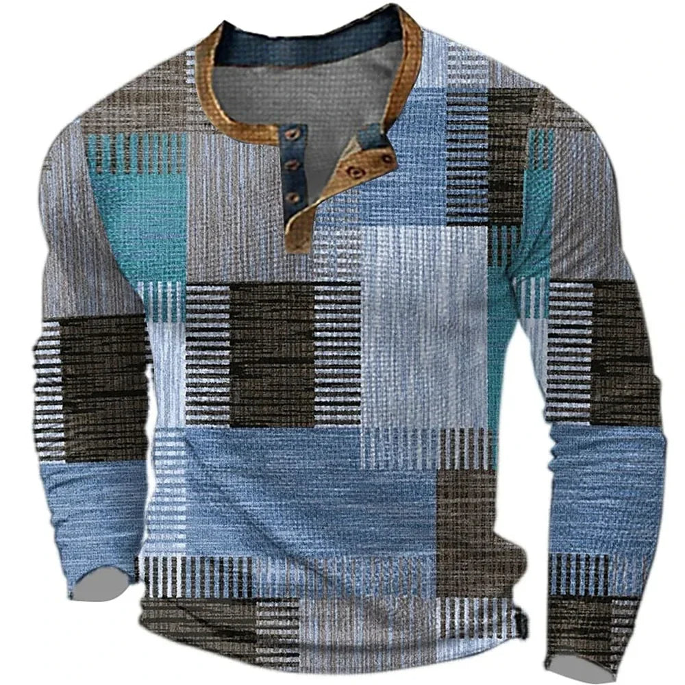 Ignazio - Camisa Henley Em Patchwork Com Blocos De Cor