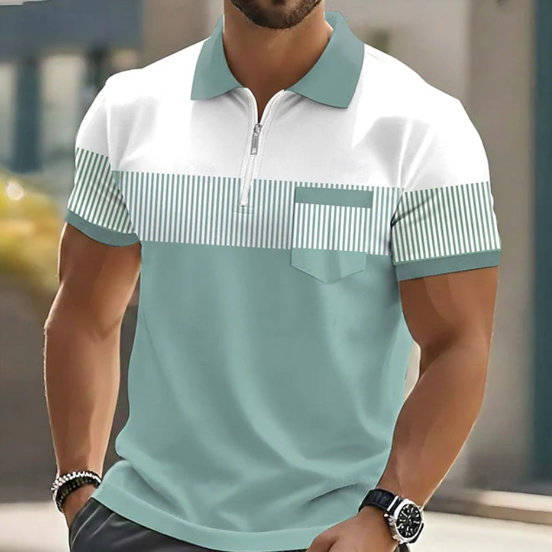 Brett - Camisa Polo Elegante Com Fecho