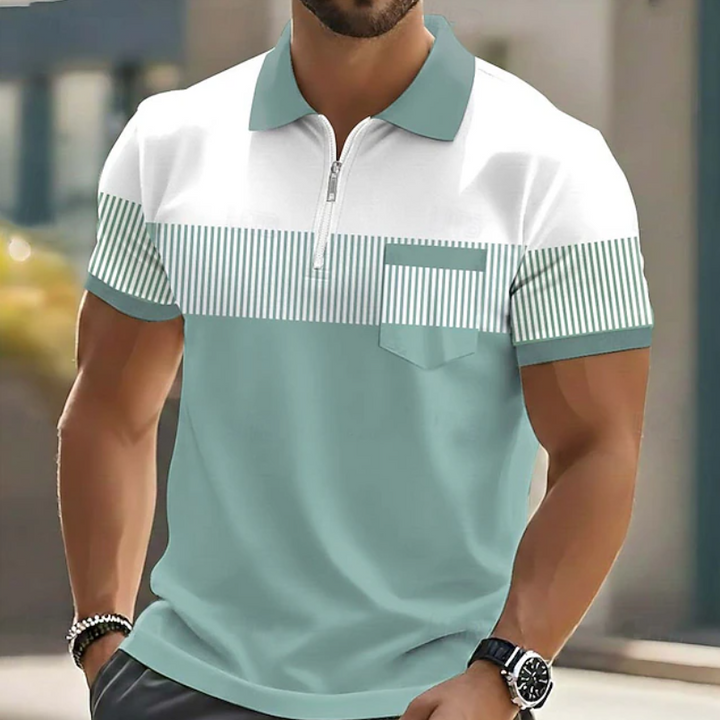 Brett - Camisa Polo Elegante Com Fecho
