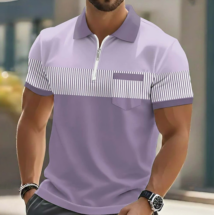 Brett - Camisa Polo Elegante Com Fecho