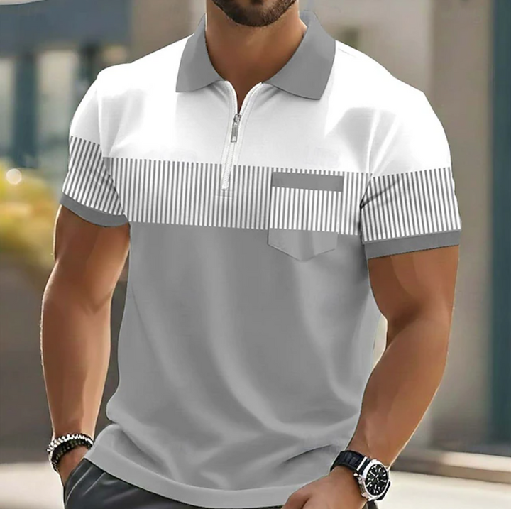 Brett - Camisa Polo Elegante Com Fecho