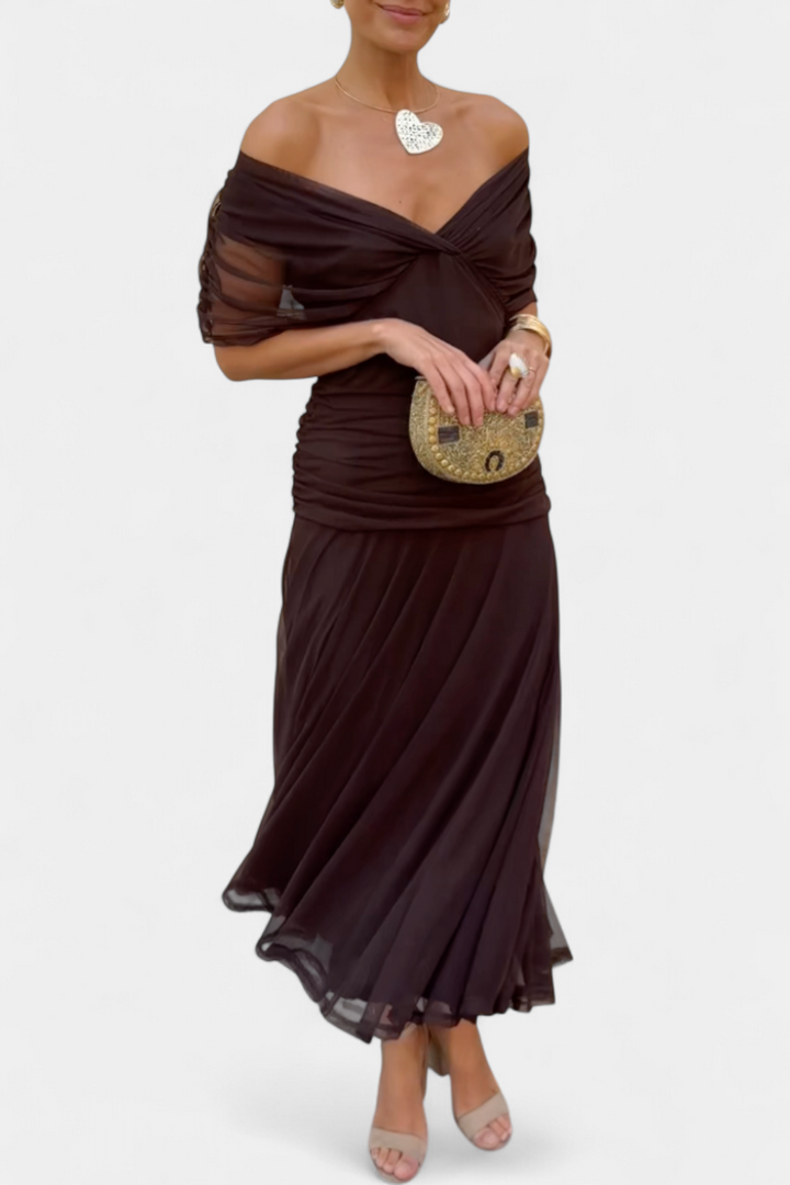 Lordanka - Vestido Comprido Com Decote Em V e Padrão Floral