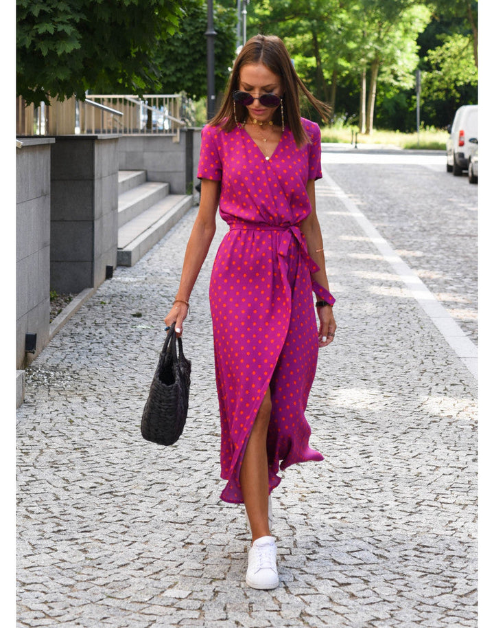 Theresita - Vestido Elegante Com Corte Envolvente