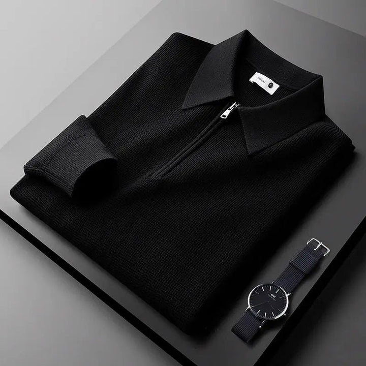 Clifford - Camisola De Malha Com Gola E Fecho De Correr De Um Quarto