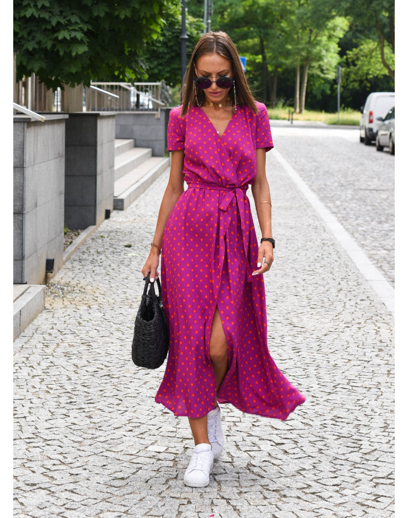 Theresita - Vestido Elegante Com Corte Envolvente