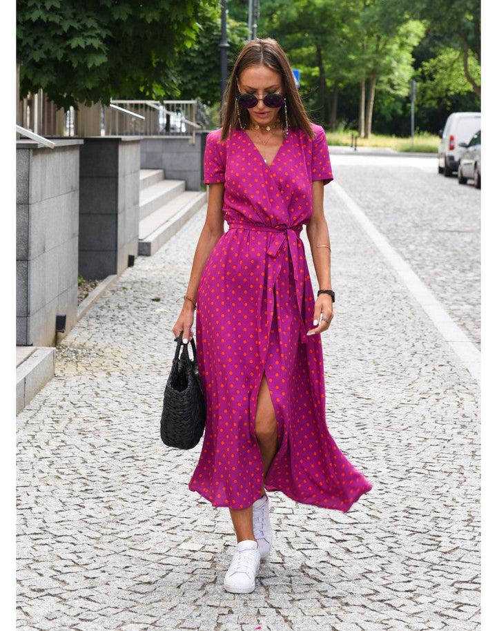 Theresita - Vestido Elegante Com Corte Envolvente