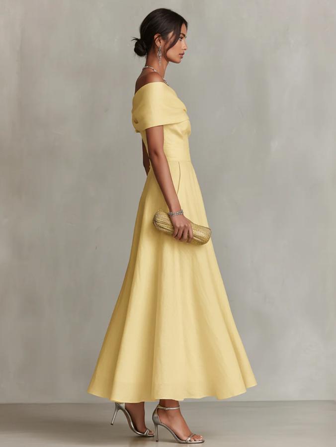 Nermin - Vestido Maxi Com Ombros À Vista