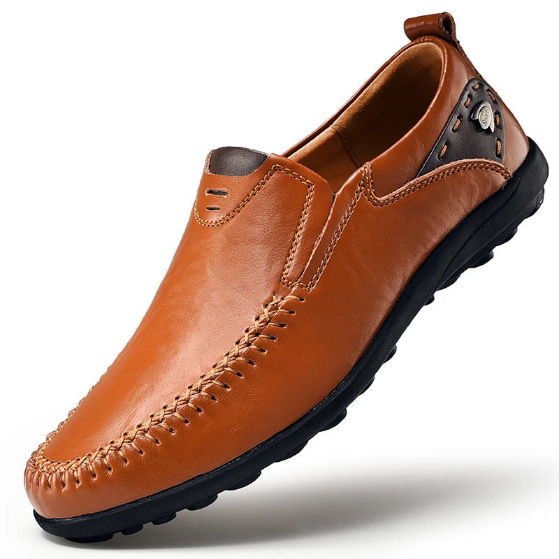 Shalav - Sapatos Casuais de Couro sem Atacadores