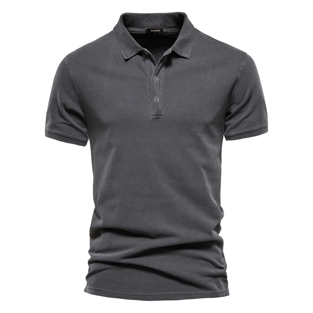 Jethro - Camisa polo casual de Manga Curta