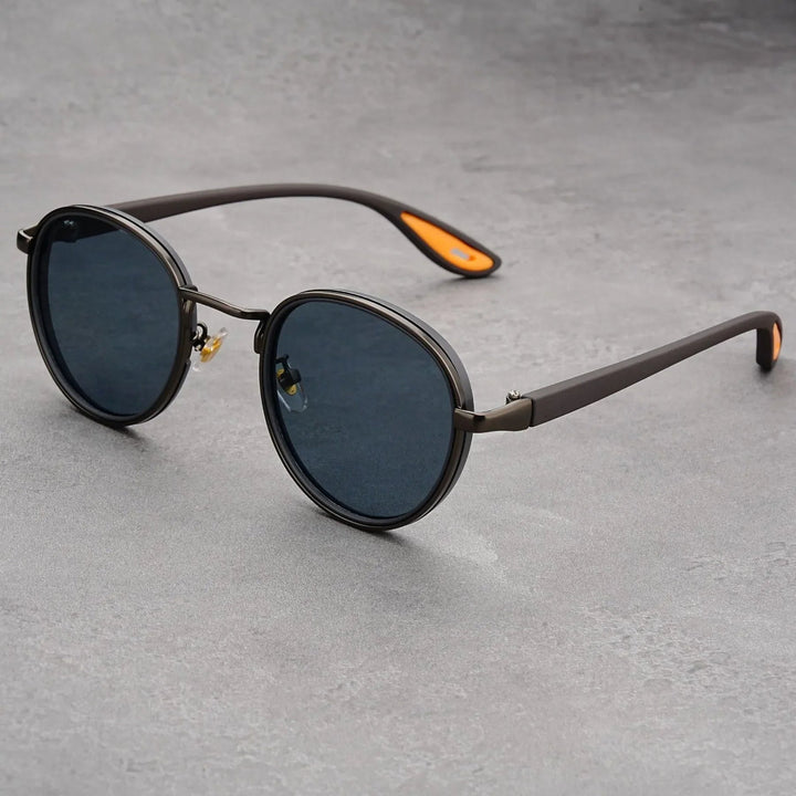 NoirGlow - Óculos de sol circulares Luxe Eclipse