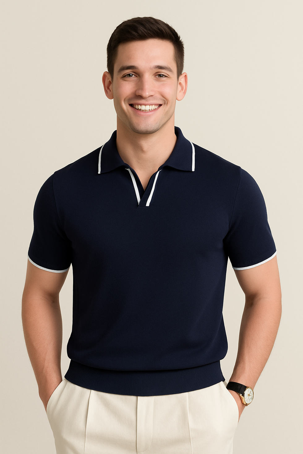 Gorazd - Camisa Polo Em Malha Respirável