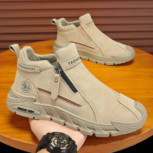 Albrecht - Botas de Cano Curto Com Fechos Laterais e Solas Grossas